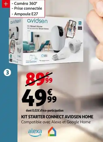 Auchan Kit starter connect avidsen home offre