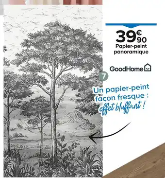 Castorama GoodHome Papier-peint panoramique vinyle intissé Turcoaz offre