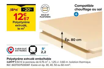 Polystyrène extrudé emboîtable