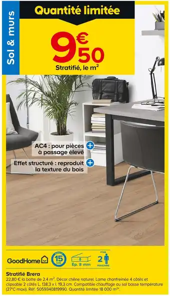 Castorama GoodHome Stratifié Brera offre