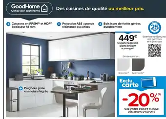 GoodHome Cuisine Garcinia blanc brillant le plan type
