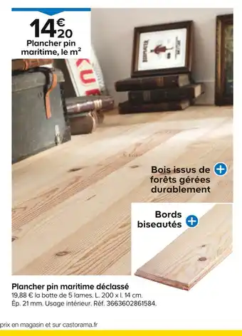 Castorama Plancher pin maritime déclassé offre