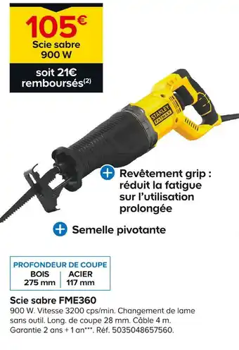 STANLEY Scie sabre FME360