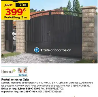 blooma Portail en acier Oria
