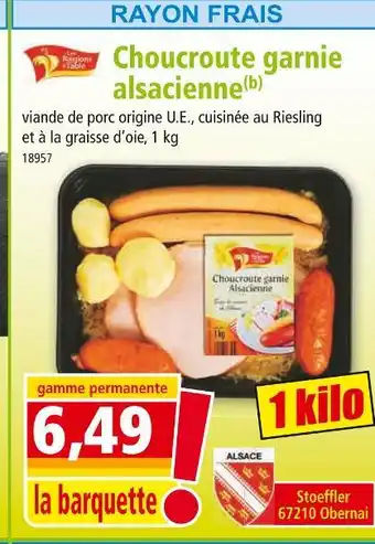 Norma LES RÉGIONS À TABLE Choucroute garnie alsacienne offre