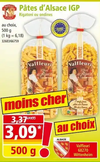 Norma VALFLEURI Pâtes d’Alsace IGP offre