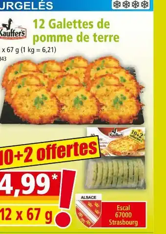 Norma KAUFFER'S 12 Galettes de pomme de terre offre