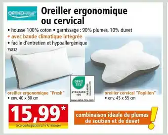 Norma ORTHO VITAL Oreiller ergonomique ou cervical offre