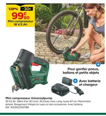Castorama Bosch Mini compresseur Universalpump offre