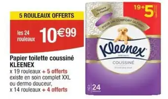 Cora x Carrefour Papier toilette coussiné KLEENEX offre