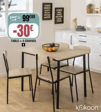 La Foir'Fouille TABLE +4 CHAISES offre