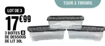 La Foir'Fouille 3 BOÎTES 8 DE DESSOUS DE LIT 30L offre