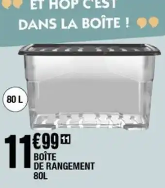 La Foir'Fouille BOÎTE DE RANGEMENT 80L offre