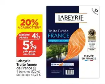 Bi1 Labeyrie Truite fumée de France (() offre