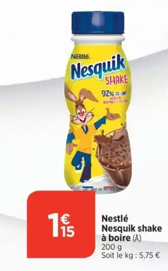 Bi1 Nesquik shake à boire (A) 200 g offre