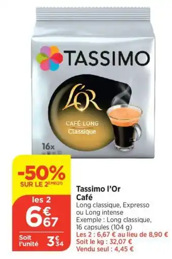 Bi1 Tassimo l'Or Café offre