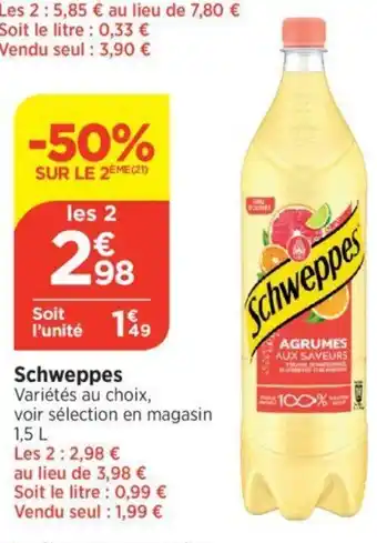 Bi1 Schweppes offre
