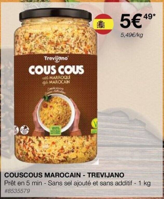 Promo COUSCOUS MAROCAIN TREVIJANO chez Costco