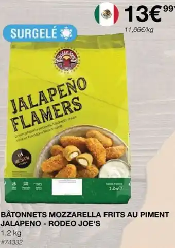 BÂTONNETS MOZZARELLA FRITS AU PIMENT JALAPENO - RODEO JOE'S