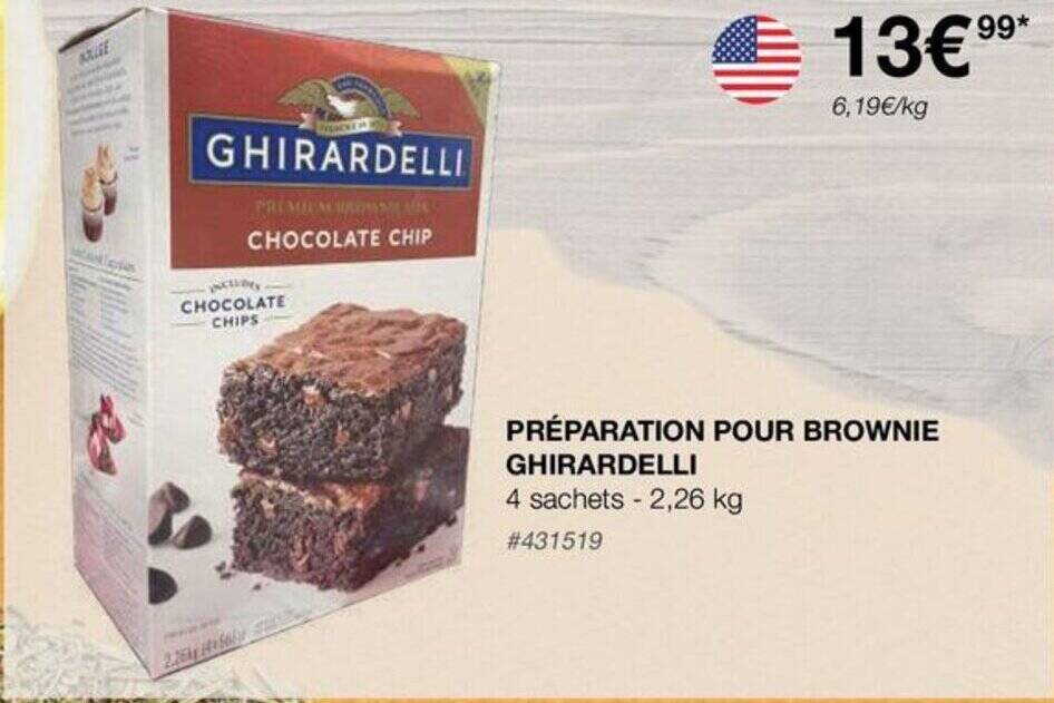 Promo PRÉPARATION POUR BROWNIE GHIRARDELLI chez Costco