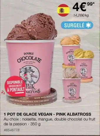 Costco 1 POT DE GLACE VEGAN - PINK ALBATROSS offre