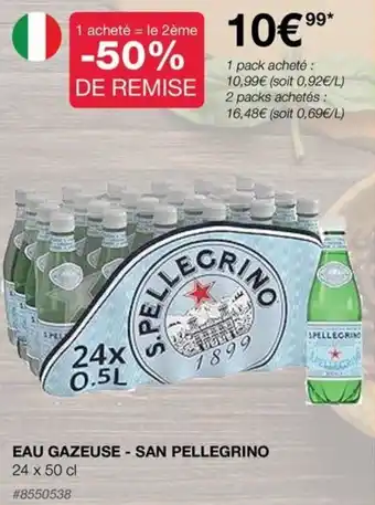 Costco EAU GAZEUSE - SAN PELLEGRINO 24 x 50 cl offre