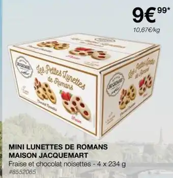 Costco MINI LUNETTES DE ROMANS MAISON JACQUEMART offre