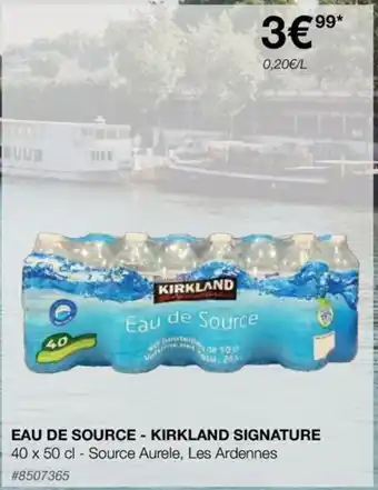 Costco EAU DE SOURCE - KIRKLAND SIGNATURE offre