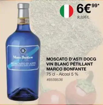 Costco MOSCATO D'ASTI DOCG VIN BLANC PÉTILLANT MARCO BONFANTE 75 cl offre