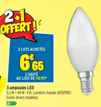 3 Ampoules LED
