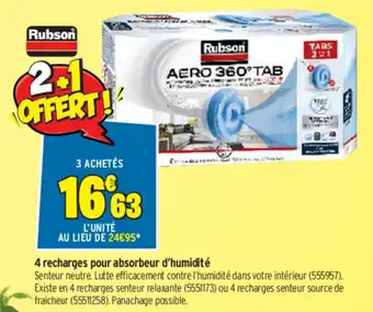 Bricorama 4 Recharges Pour Absorbeur d'Humidité offre
