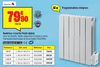 Radiateur À Inertie Fluide Digital