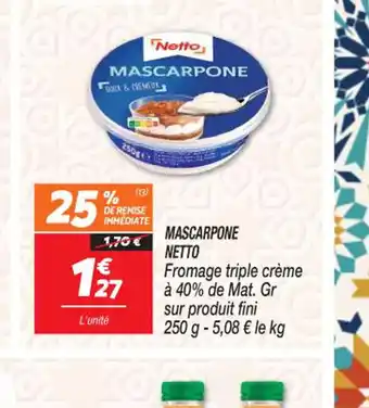 Netto MASCARPONE NETTO offre