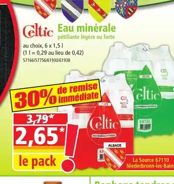 Norma Celtic Eau minérale offre