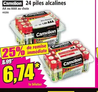 Norma Camelion 24 piles alcalines offre