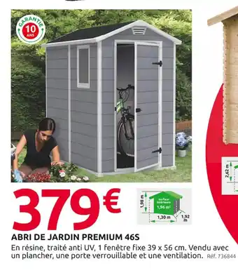 Mr Bricolage ABRI DE JARDIN PREMIUM 46S offre