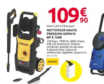 Mr Bricolage NETTOYEUR HAUTE PRESSION SXPW19 BP E 150B offre