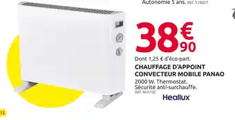 CHAUFFAGE D'APPOINT CONVECTEUR MOBILE PANAO