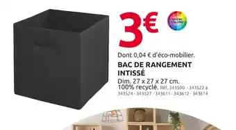 Mr Bricolage BAC DE RANGEMENT INTISSÉ offre