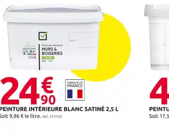 Mr Bricolage PEINTURE INTÉRIEURE BLANC SATINÉ 2,5 L offre