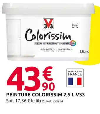 Mr Bricolage PEINTURE COLORISSIM 2,5 L V33 offre