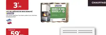 Bricomarché LOT DE 5 BÛCHES DE BOIS DENSIFIÉ COTEKA offre
