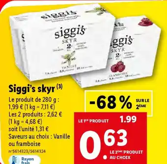 Lidl Siggi's skyr offre