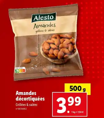 Lidl Amandes décortiquées offre