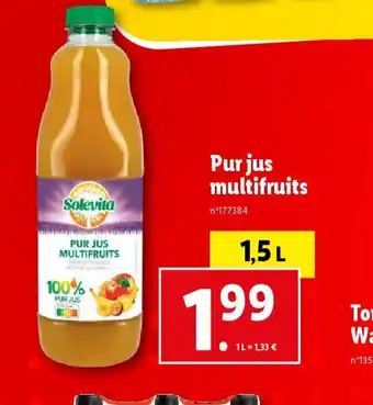 Lidl Pur jus multifruits offre