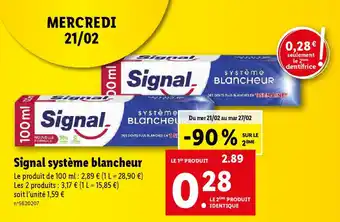Lidl Signal système blancheur offre