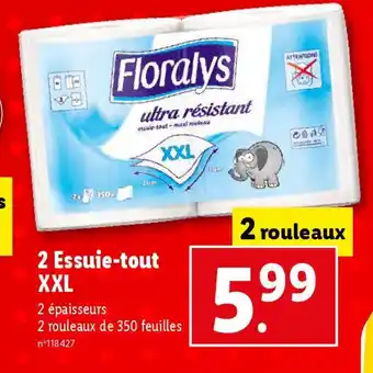 Lidl 2 Essuie-tout XXL offre