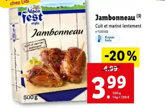 Lidl Jambonneau offre