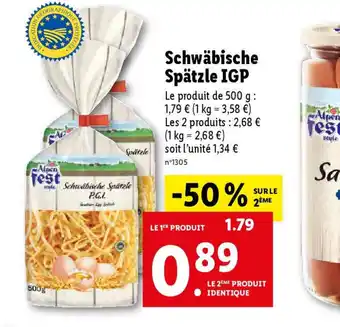 Lidl Schwäbische Spätzle IGP offre