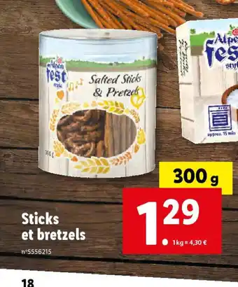 Lidl Sticks et bretzels offre